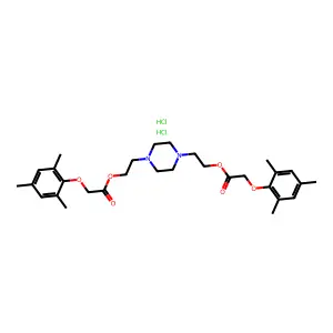 Acetic acid, (2,4,6-trimethylphenoxy)-, 1,4-piperazinediyldi-2,1-ethanediyl ester, dihydrochloride structure
