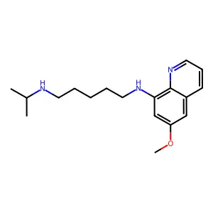 N-(6-methoxyquinolin-8-yl)-N'-propan-2-ylpentane-1,5-diamine structure
