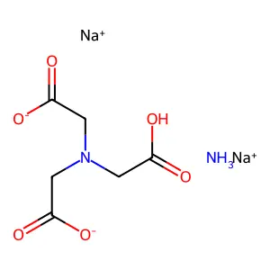 Glycine, N,N-bis(carboxymethyl)-, ammonium disodium salt structure