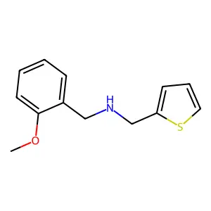 1-(2-methoxyphenyl)-N-(thiophen-2-ylmethyl)methanamine structure