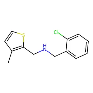 1-(2-chlorophenyl)-N-[(3-methylthiophen-2-yl)methyl]methanamine structure
