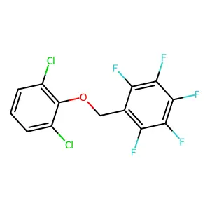 1-[(2,6-dichlorophenoxy)methyl]-2,3,4,5,6-pentafluorobenzene structure