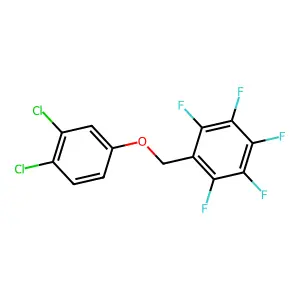 1-[(3,4-dichlorophenoxy)methyl]-2,3,4,5,6-pentafluorobenzene structure