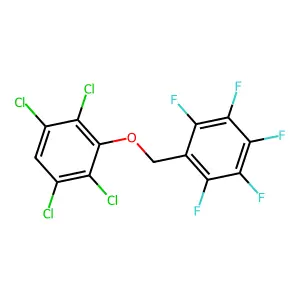 1,2,3,4,5-pentafluoro-6-[(2,3,5,6-tetrachlorophenoxy)methyl]benzene structure