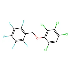 1,2,3,4,5-pentafluoro-6-[(2,3,4,6-tetrachlorophenoxy)methyl]benzene structure