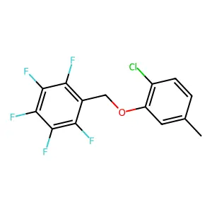 1-[(2-chloro-5-methylphenoxy)methyl]-2,3,4,5,6-pentafluorobenzene structure