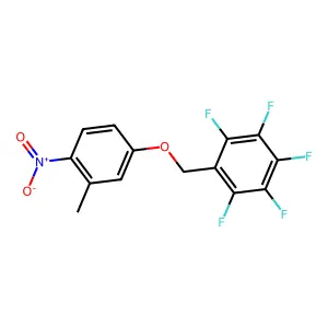 1,2,3,4,5-pentafluoro-6-[(3-methyl-4-nitrophenoxy)methyl]benzene structure