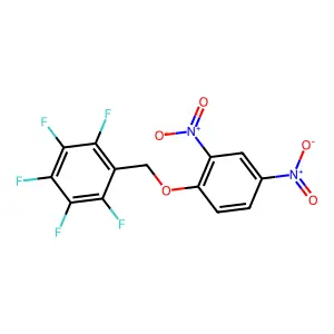 1-[(2,4-dinitrophenoxy)methyl]-2,3,4,5,6-pentafluorobenzene structure