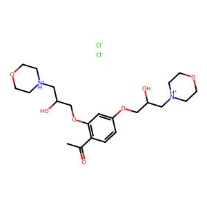 Ethanone, 1-(2,4-bis(2-hydroxy-3-(4-morpholinyl)propoxy)phenyl)-, dihydrochloride structure