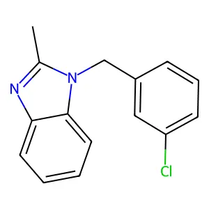1-[(3-chlorophenyl)methyl]-2-methylbenzimidazole structure