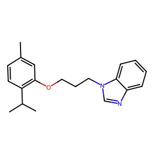 1-[3-(5-methyl-2-propan-2-ylphenoxy)propyl]benzimidazole structure