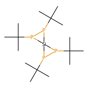 1,2,4,5-Tetraphospha-3-silaspiro(2.2)pentane, 1,2,4,5-tetrakis(1,1-dimethylethyl)- structure
