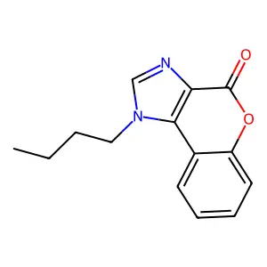 (1)BENZOPYRANO(3,4-d)IMIDAZOL-4(1H)-ONE, 1-BUTYL- structure