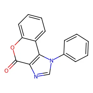 (1)BENZOPYRANO(3,4-d)IMIDAZOL-4(1H)-ONE, 1-PHENYL- structure