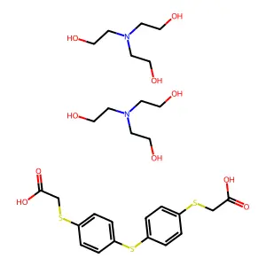 (Thiobis(p-phenylenethio))diacetic acid 2,2',2''-nitrilotriethanol salt (1:2) structure