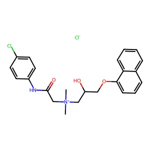 [2-(4-chloroanilino)-2-oxoethyl]-(2-hydroxy-3-naphthalen-1-yloxypropyl)-dimethylazanium chloride structure