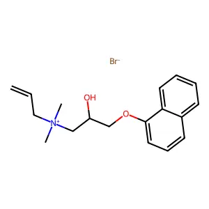 Allyldimethyl(2-hydroxy-3-(1-naphthyloxy)propyl)ammonium bromide structure