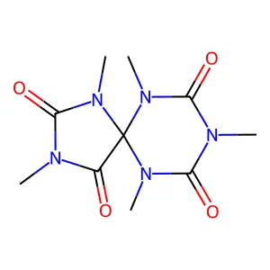 1,3,6,8,10-pentamethyl-1,3,6,8,10-pentazaspiro[4.5]decane-2,4,7,9-tetrone structure