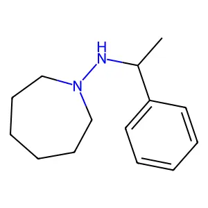 N-(1-phenylethyl)azepan-1-amine structure