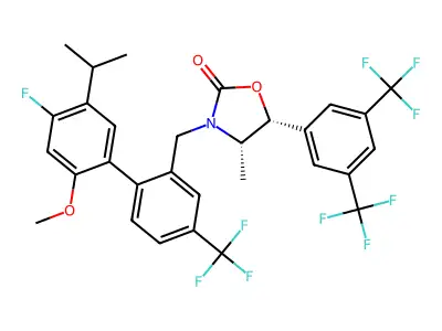 AC1L1F0H|Anacetrapib (MK-0859)|CTK6D3387|CID3029|ZINC03861743|[6-[6-(butanoylamino)purin-9-yl]-2-oxido-2-oxo-4a,6,7,7a-tetrahydro-4H-furo[3,2-d][1,3,2]dioxaphosphinin-7-yl] butanoate|2-Oxazolidinone,  structure