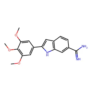 2-(3,4,5-Trimethoxyphenyl)-1H-indole-6-carboximidamide structure