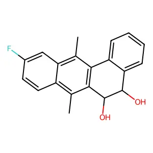 10-fluoro-7,12-dimethyl-5,6-dihydrotetraphene-5,6-diol structure