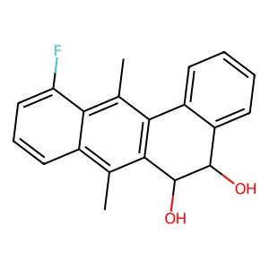 11-fluoro-7,12-dimethyl-5,6-dihydrotetraphene-5,6-diol structure