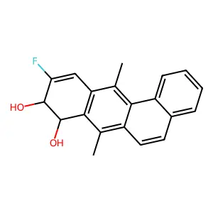 10-fluoro-7,12-dimethyl-8,9-dihydrotetraphene-8,9-diol structure