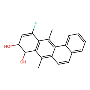 11-fluoro-7,12-dimethyl-8,9-dihydrotetraphene-8,9-diol structure