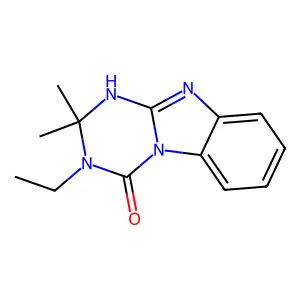 1,3,5-Triazino(1,2-a)benzimidazol-4(1H)-one, 3-ethyl-2,3-dihydro-2,2-dimethyl- structure