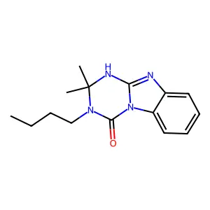1,3,5-Triazino(1,2-a)benzimidazol-4(1H)-one, 3-butyl-2,3-dihydro-2,2-dimethyl- structure