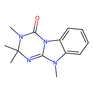 1,3,5-Triazino(1,2-a)benzimidazol-4(3H)-one, 2,10-dihydro-2,2,3,10-tetramethyl- structure