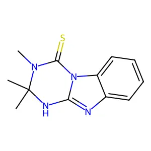 1,3,5-Triazino(1,2-a)benzimidazole-4(1H)-thione, 2,3-dihydro-2,2,3-trimethyl- structure