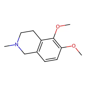 5,6-dimethoxy-2-methyl-1,2,3,4-tetrahydroisoquinoline structure