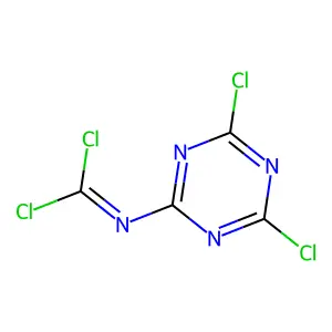 1,1-dichloro-N-(4,6-dichloro-1,3,5-triazin-2-yl)methanimine structure