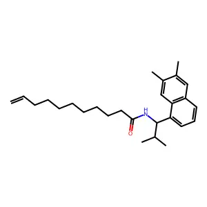 10-Undecenamide, N-[1-(6,7-dimethyl-1-naphthalenyl)-2-methylpropyl]- structure