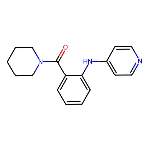 piperidin-1-yl-[2-(pyridin-4-ylamino)phenyl]methanone structure