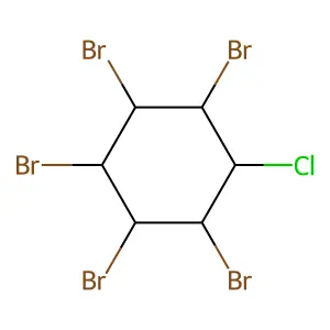 1,2,3,4,5-PENTABROMO-6-CHLOROCYCLOHEXANE structure