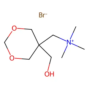 [5-(hydroxymethyl)-1,3-dioxan-5-yl]methyl-trimethylazanium bromide structure