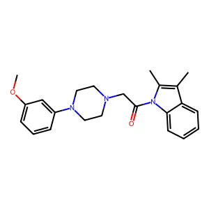 1-(2,3-dimethyl-1H-indol-1-yl)-2-[4-(3-methoxyphenyl)piperazin-1-yl]ethanone structure