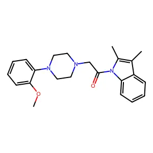 1-(2,3-dimethyl-1H-indol-1-yl)-2-[4-(2-methoxyphenyl)piperazin-1-yl]ethanone structure