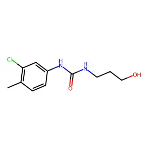 1-(3-chloro-4-methylphenyl)-3-(3-hydroxypropyl)urea structure