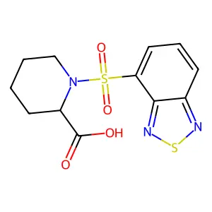 1-(2,1,3-benzothiadiazol-4-ylsulfonyl)piperidine-2-carboxylic acid structure