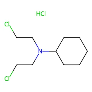 N,N-bis(2-chloroethyl)cyclohexanaminehydrochloride structure