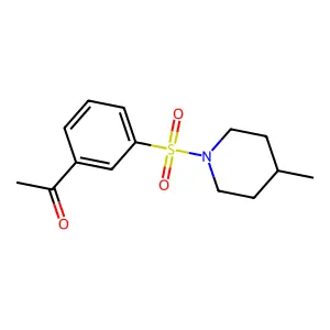 1-[3-(4-methylpiperidin-1-yl)sulfonylphenyl]ethanone structure