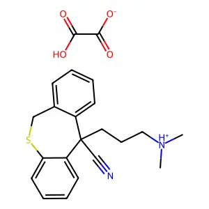 11-(3-Dimethylaminopropyl)-6,11-dihydrodibenzo(b,e)thiepin-11-carbonitrile hydrogen oxalate structure