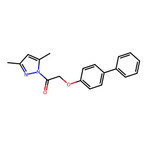 1-(3,5-dimethylpyrazol-1-yl)-2-(4-phenylphenoxy)ethanone structure