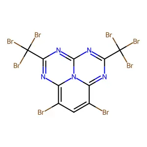 10,12-dibromo-3,7-bis(tribromomethyl)-2,4,6,8,13-pentazatricyclo[7.3.1.05,13]trideca-1(12),2,4,6,8,10-hexaene structure