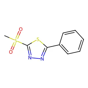 1,3,4-Thiadiazole, 2-(methylsulfonyl)-5-phenyl- structure