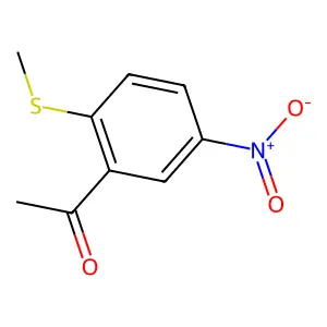 1-[2-(methylsulfanyl)-5-nitrophenyl]ethan-1-one structure